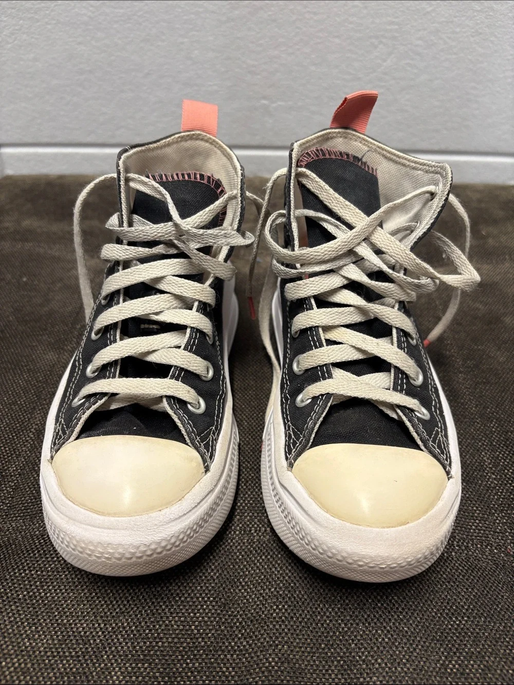 Converse Chuck Taylor All Star Move Hi Kids' Shoes Black/Pink Salt/White 371527F